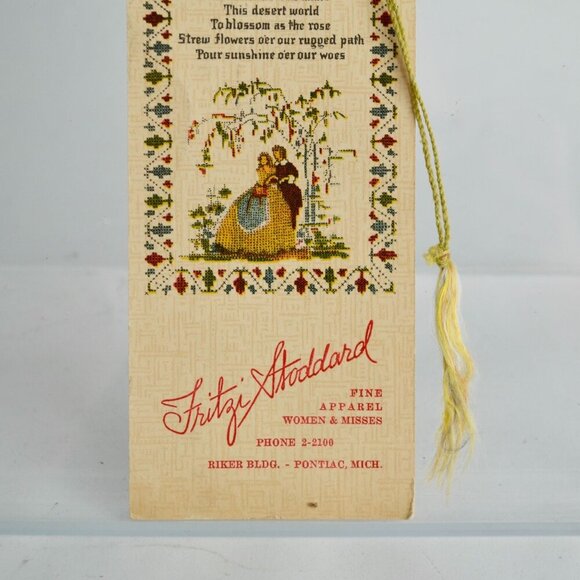 Fritzi Stoddard Bookmark Fine Apparel Women Misses Pontiac Michigan Vintage - Picture 3 of 4